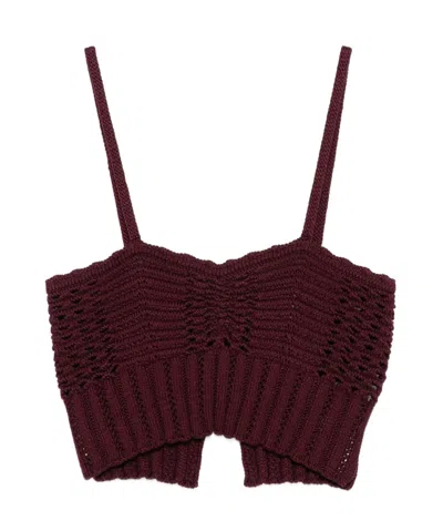 Forte Forte Bralette Cable Cotone In Brown