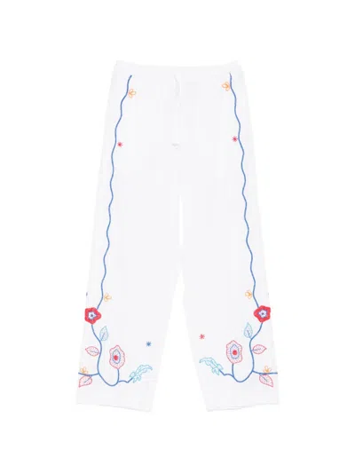 Forte Forte Broderie En Rêve Drawstring Trousers In White