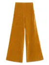 Forte Forte Velvet High-waisted Trousers In Brown