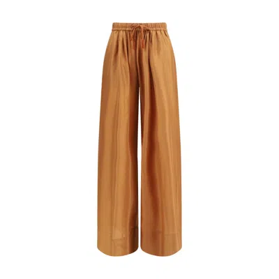 Forte Forte Brown Silk Casual Pants