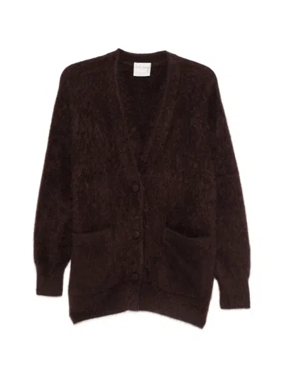 Forte Forte Brushed-knit Cardigan In Brown