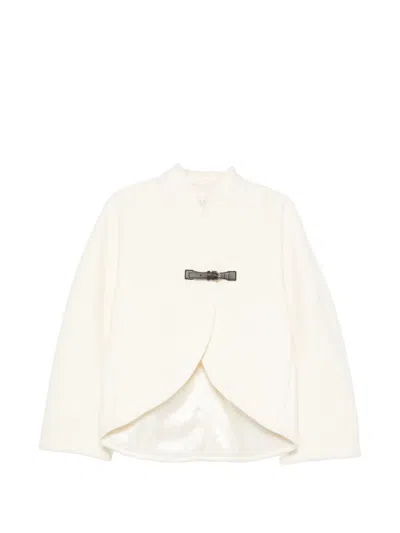 Forte Forte Buckle-fastening Jacket In Neutral