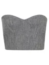 Forte Forte Bustier Microresca Lino Lurex In Sky Dust