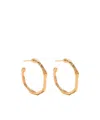 Forte Forte Hoop Sculpture Earrings In Yellow