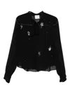 Forte Forte Butterfly-embellishment Blouse In Black