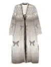 Forte Forte Butterfly-pattern Textured Coat In Black