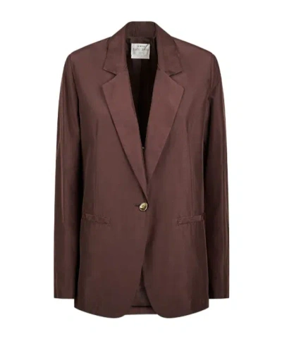Forte Forte Butto-fastening Blazer In Brown