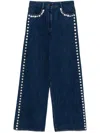 Forte Forte Button-detail Straight-leg Jeans In Blue