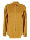 Forte Forte Button-down Silk Shirt In Orange