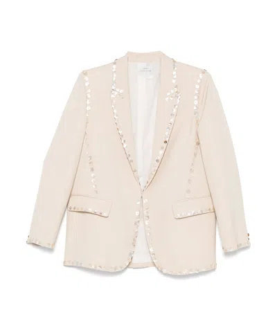 FORTE FORTE BUTTON-EMBELLISHED BLAZER