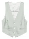 Forte Forte Button-fastening Pocket Waistcoat In Green