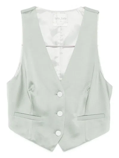 Forte Forte Button-fastening Pocket Waistcoat In Green