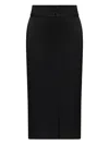 Forte Forte Button-front Midi Skirt In Black