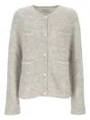 Forte Forte Button-front Patch-pocket Cardigan In Gray