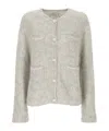 Forte Forte Button-front Patch-pocket Cardigan In Gray