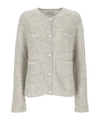 FORTE FORTE BUTTON-FRONT PATCH-POCKET CARDIGAN
