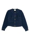 Forte Forte Cotton Overshirt With Chest And Patch Pockets In Blue