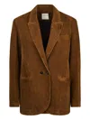 Forte Forte Double-breasted Jacket In Brown