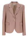 Forte Forte Button Single-breasted Blazer In Pink