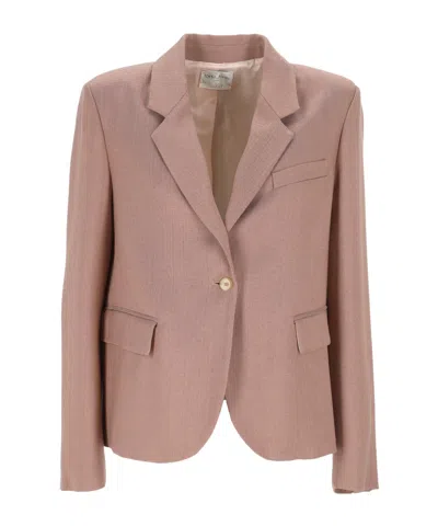 Forte Forte Button Single-breasted Blazer In Pink