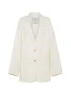 Forte Forte Button Single-breasted Jacket In Neutral