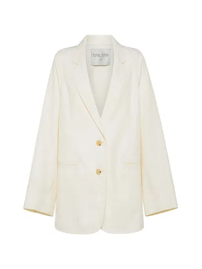 Forte Forte Button Single-breasted Jacket In Neutral