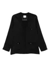 Forte Forte Button-up Fitted Jacket In Black