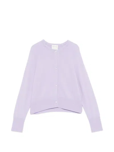 Forte Forte Buttoned Cardigan In Purple
