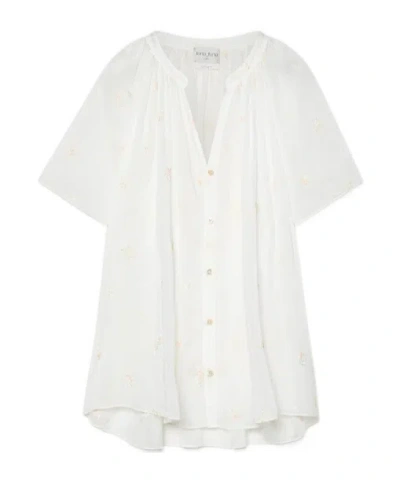 Forte Forte Buttoned Floral Shirt In White