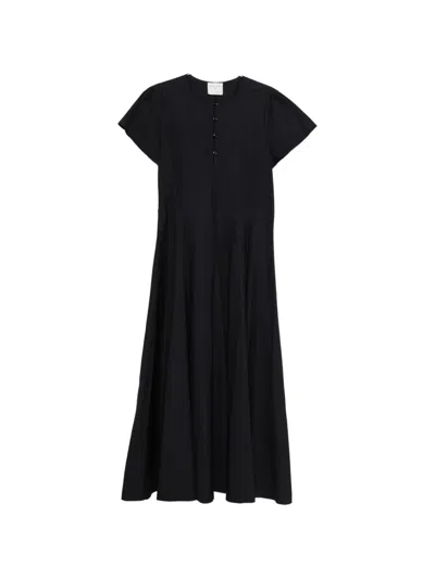 Forte Forte Buttoned Midi Dress In Black