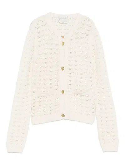 Forte Forte Buttoned Pockets Cardigan In White