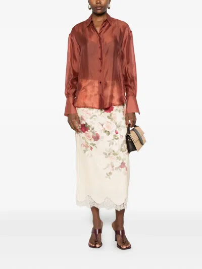 Forte Forte Buttoned Shirt In Brown