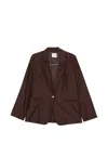 Forte Forte Buttoned Tailored Jacket In Brown