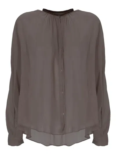 Forte Forte Buttoned Top In Gray