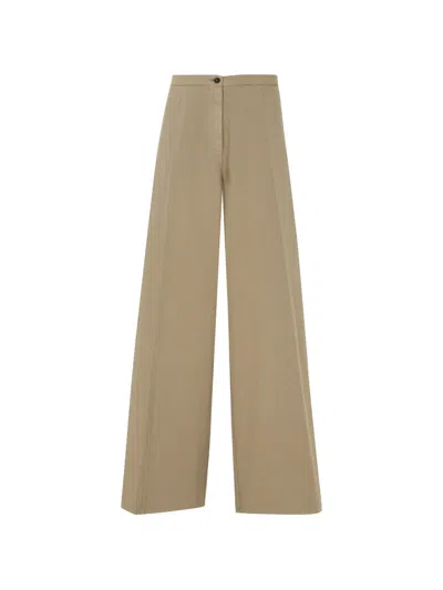 Forte Forte Button-fastening Palazzo Pants In Neutral
