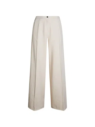 Forte Forte Cotton Twill Wide Leg High-waist Pants In Neutral