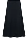 Shop Forte Forte Cady Midi Skirt In Blue