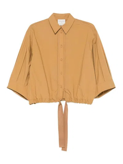 Forte Forte Camel-colored Cotton Shirt In Brown