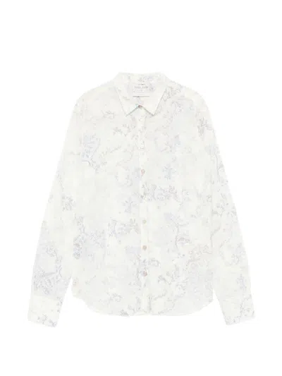 Forte Forte Patterned Cotton Shirt  In White