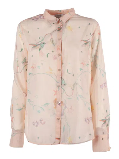 Forte Forte Camicia Regular Voile Stampa "deliverance" In Pink