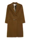 Forte Forte Peak-lapels Coat In Brown