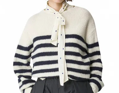 Forte Forte Cashmere Mariniere Sweater In Beurre In White
