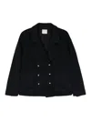 Forte Forte Double-breasted Wool-blend Jacket In Azul