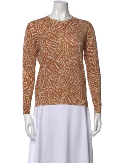 Pre-owned Forte Forte Cashmere Printed Sweater In Brown