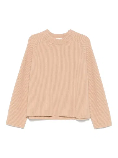 Forte Forte Cashmere Wool English Rib Roundneck In Pink