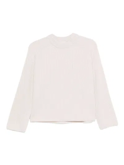 Forte Forte Cashmere Wool English Rib Roundneck In White