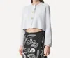 Forte Forte Cashmere Wool Rib Cropped Cardigan In Luna In Gray
