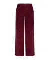 Forte Forte Casual Pants With Belt Loops In Burgundy