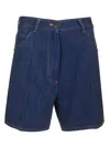 Forte Forte Belt-loop Denim Shorts In Blue