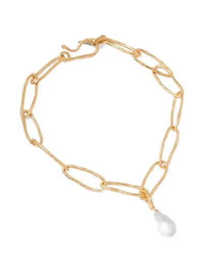 Forte Forte Chain Pearl-embelishment Necklace In Gold